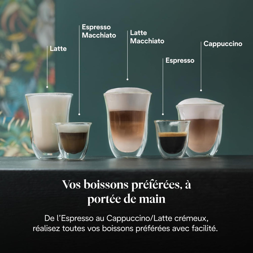 KaffiZone - Dedica Style - Perfetti kompakti Espresso-Maschine, manuälle Milchschäumer für Espresso und Cappuccino, Blau - KaffiZone