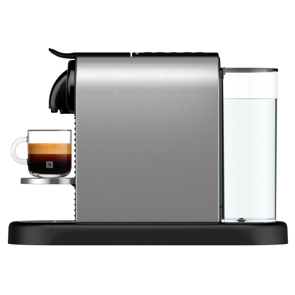 KaffiZone - Citiz Kaffeemaschine Silber, 19 Bar + Willkommenskit, moderns Design, Espresso, Lungo und Americano, automatischi Abschaltig - KaffiZone