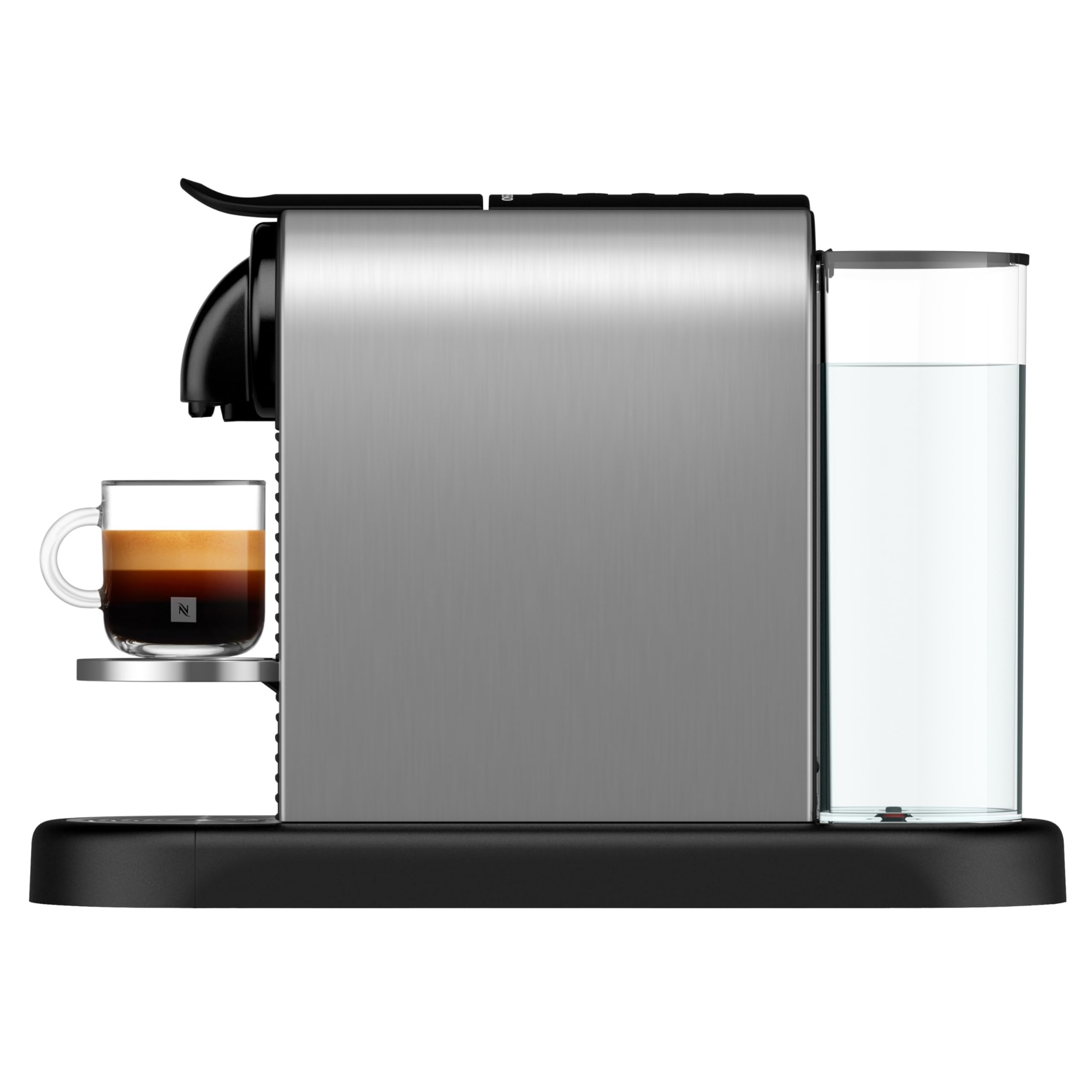 KaffiZone - Citiz Kaffeemaschine Silber, 19 Bar + Willkommenskit, moderns Design, Espresso, Lungo und Americano, automatischi Abschaltig - KaffiZone