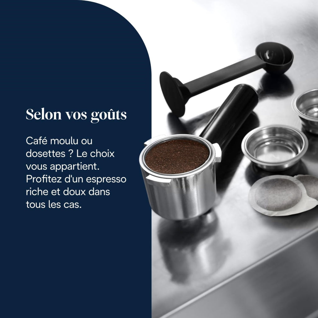KaffiZone - Dedica Style-Perfetto kompakti Espresso-Maschine, Titan - KaffiZone