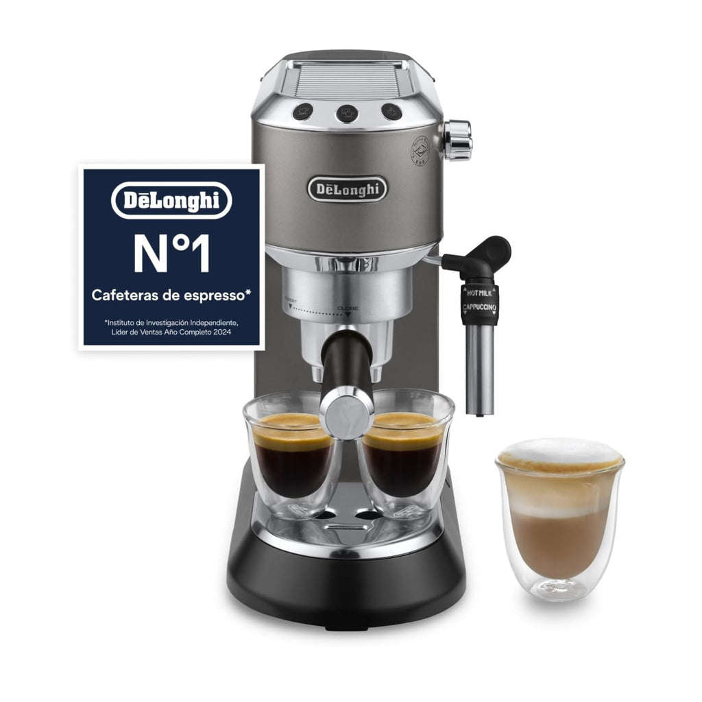 KaffiZone - Dedica Style-Perfetto kompakti Espresso-Maschine, Titan - KaffiZone