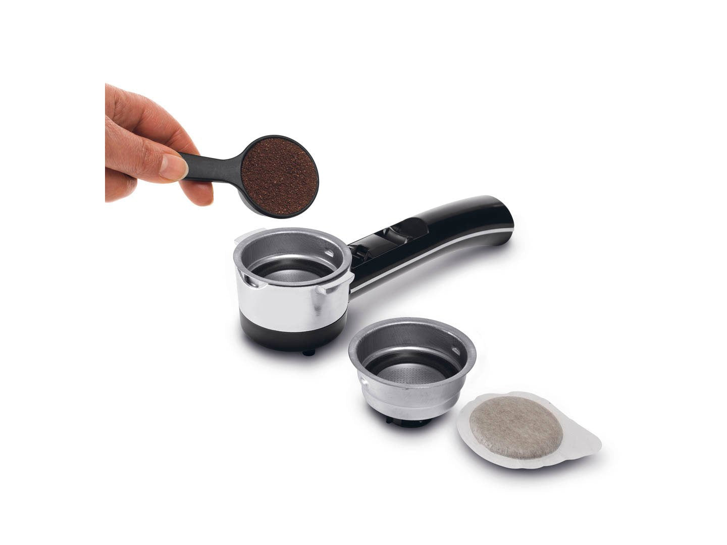KaffiZone - Icona Manuelli Espresso-Maschine, für Kaffeepulver oder Kapsle, Rot - KaffiZone