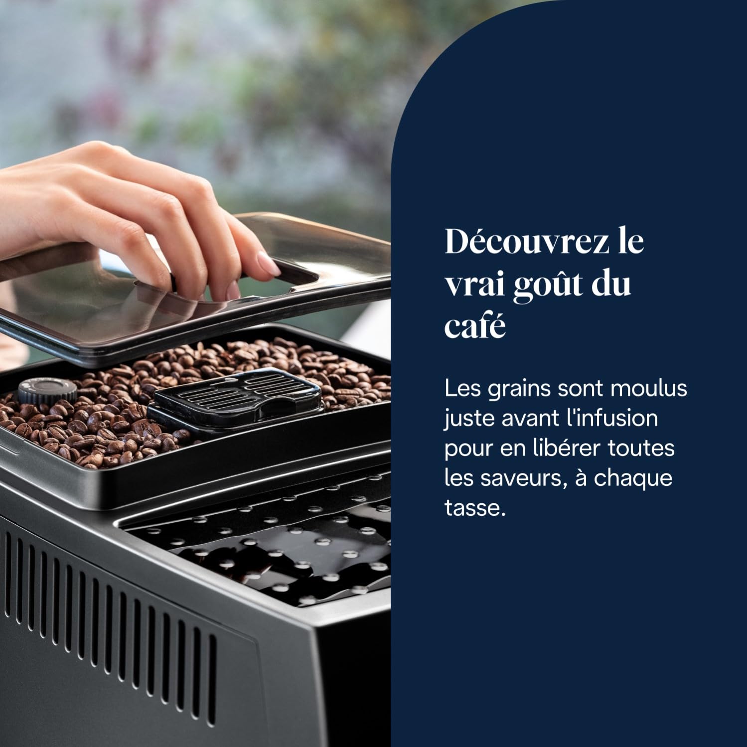 KaffiZone - Magnifica S - Perfetti automatische Kaffeemaschine mit manuellem Milchschäumer, Schwarz - KaffiZone