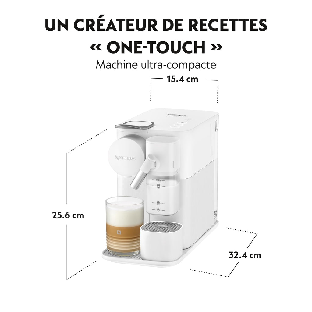 KaffiZone - Lattissima One Kaffeemaschine Wiiss, 19 Bar + Willkommenskit, Wiiss - KaffiZone