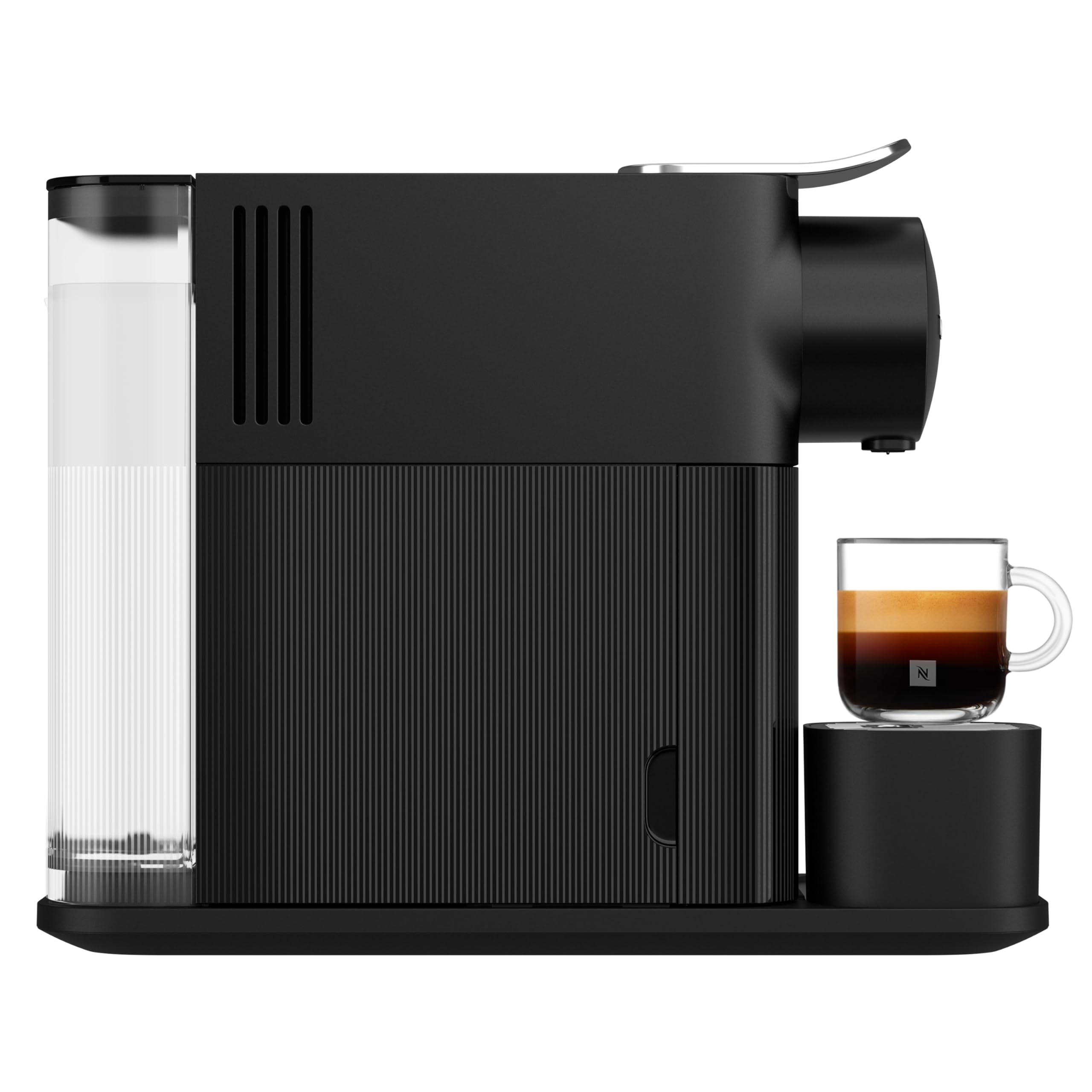 KaffiZone - Lattissima One Schwarzi Kaffeemaschine, 19 Bar + Willkommenskit, kompakts Design, Espresso, Lungo und Milchrezept, Automatischi Abschaltig, Schwarz - KaffiZone