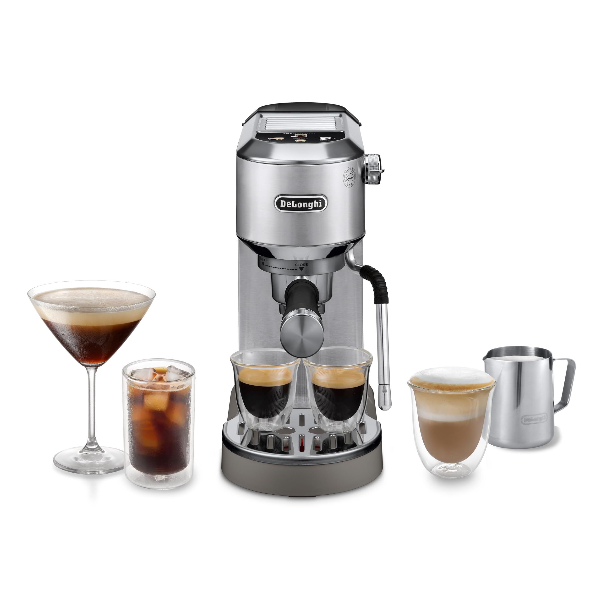 KaffiZone - Dedica Duo Barista Kaffeemaschine mit Pomp, Espresso und Cold Brew, Metall - KaffiZone