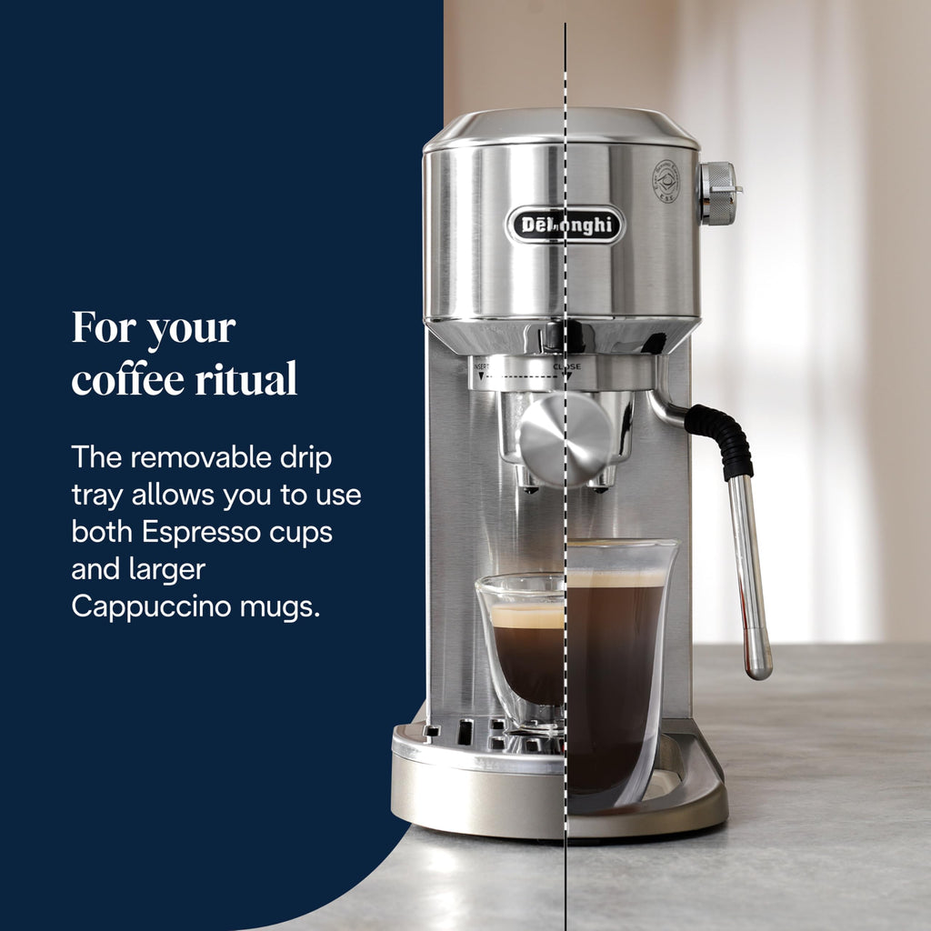 KaffiZone - Dedica Duo Barista Kaffeemaschine mit Pomp, Espresso und Cold Brew, Metall - KaffiZone