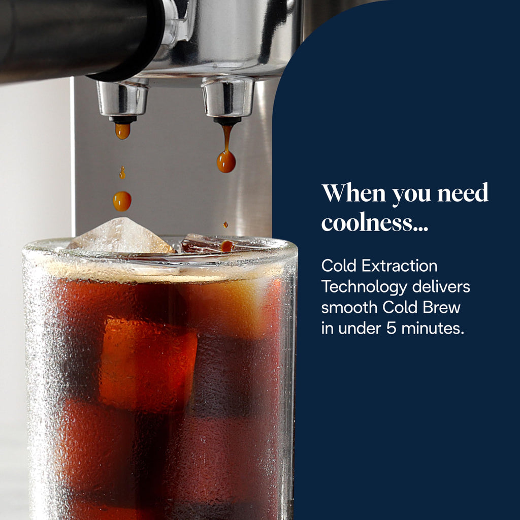 KaffiZone - Dedica Duo Barista Kaffeemaschine mit Pomp, Espresso und Cold Brew, Metall - KaffiZone