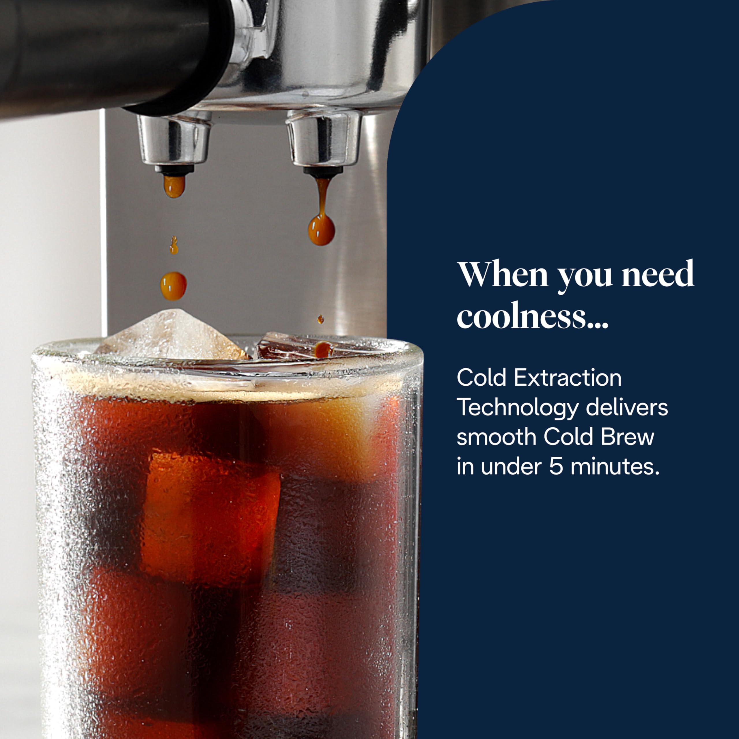 KaffiZone - Dedica Duo Barista Kaffeemaschine mit Pomp, Espresso und Cold Brew, Metall - KaffiZone